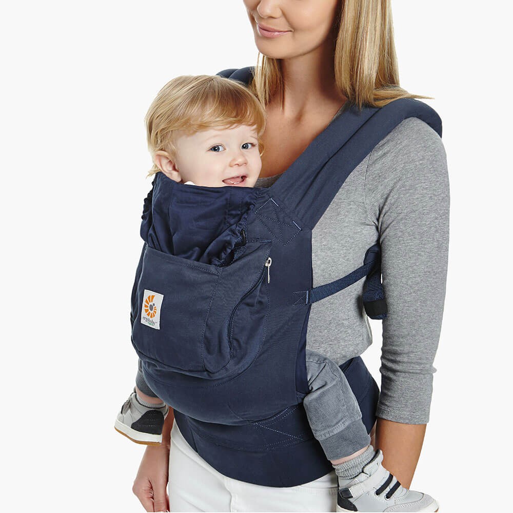 PORTABEBÉS ERGONÓMICO 100 ORGÁNICO NAVY ERGOBABY