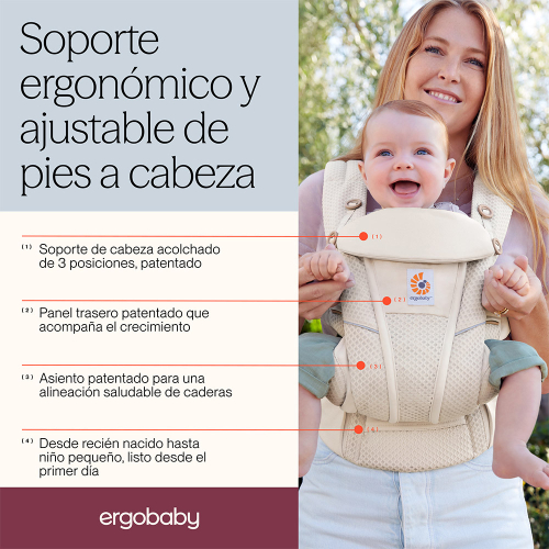 Portabebés Ergobaby para recién nacido y con toda posición de porteo