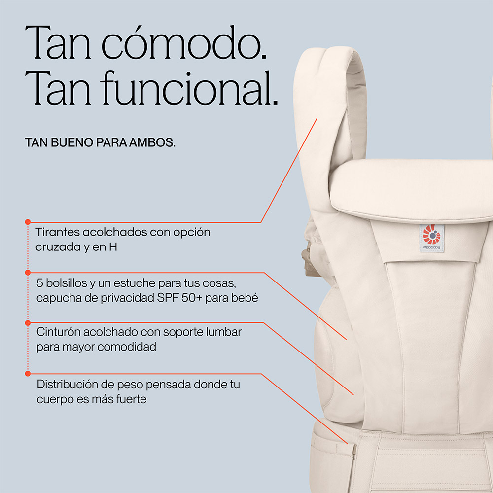 Ergobaby Omni Deluxe | Desde recién nacido y toda posición de porteo